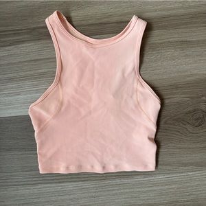 Lululemon Ribbed Contoured Racerback Cropped Yoga Tank Top size 2